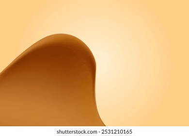 Abstract liquid chocolate texture, rich brown smooth fluid gradient, jelly or pudding textured background with copy space. Flowing organic forms, elegant glowing gel or oil, serum product display