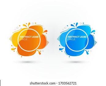 Abstract liquid Circle banner with smooth color for promotion, and presentation business
