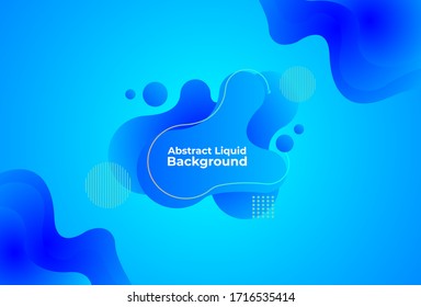 Diseño de fondo de color líquido abstracto. Composición de formas de degradado de fluido. Carteles de diseño futurista. fondo azul para volante, banner, plantilla de medios sociales vector Eps10.