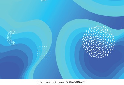 Abstract liquid color background design. Blue elements with fluid gradient. Dynamic shapes composition.