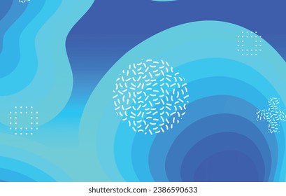 Abstract liquid color background design. Blue elements with fluid gradient. Dynamic shapes composition.