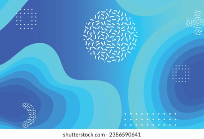 Abstract liquid color background design. Blue elements with fluid gradient. Dynamic shapes composition.