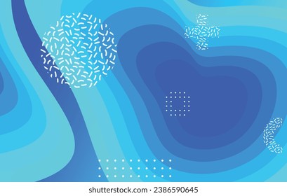 Abstract liquid color background design. Blue elements with fluid gradient. Dynamic shapes composition.