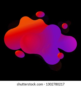 Abstract liquid color background. Futuristic trendy dynamic elements. Modern gradient for your design.