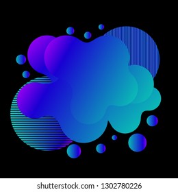 Abstract liquid color background. Futuristic trendy dynamic elements. Modern gradient for your design.