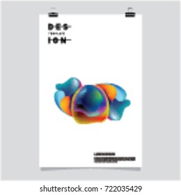 Abstract Liquid color covers set. Fluid shapes composition. Futuristic design posters. Vector layout design template.