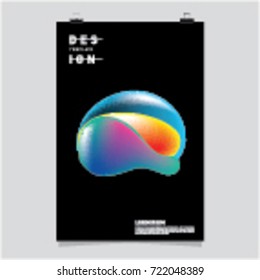 Abstract Liquid color covers set. Fluid shapes composition. Futuristic design posters. Vector layout design template.