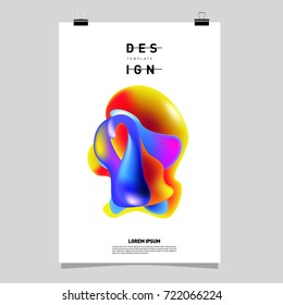Abstract Liquid color covers set. Fluid shapes composition. Futuristic design posters. Vector layout design template.