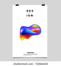 Abstract Liquid color covers set. Fluid shapes composition. Futuristic design posters. Vector layout design template.