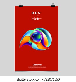 Abstract Liquid color covers set. Fluid shapes composition. Futuristic design posters. Vector layout design template.