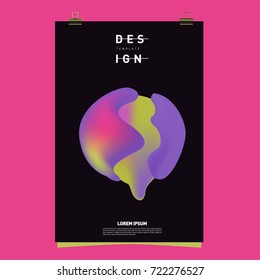 Abstract Liquid color covers set. Fluid shapes composition. Futuristic design posters. Vector layout design template.