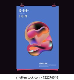 Abstract Liquid color covers set. Fluid shapes composition. Futuristic design posters. Vector layout design template.