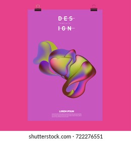 Abstract Liquid color covers set. Fluid shapes composition. Futuristic design posters. Vector layout design template.