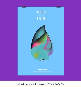 Abstract Liquid color covers set. Fluid shapes composition. Futuristic design posters. Vector layout design template.