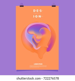 Abstract Liquid color covers set. Fluid shapes composition. Futuristic design posters. Vector layout design template.