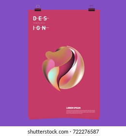 Abstract Liquid color covers set. Fluid shapes composition. Futuristic design posters. Vector layout design template.