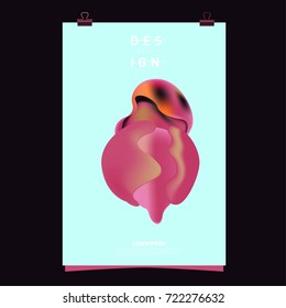 Abstract Liquid color covers set. Fluid shapes composition. Futuristic design posters. Vector layout design template.