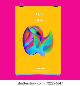 Abstract Liquid color covers set. Fluid shapes composition. Futuristic design posters. Vector layout design template.