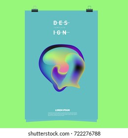 Abstract Liquid color covers set. Fluid shapes composition. Futuristic design posters. Vector layout design template.