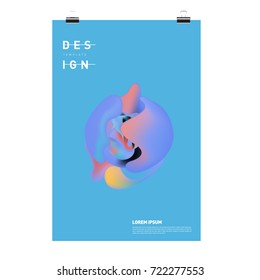 Abstract Liquid color covers set. Fluid shapes composition. Futuristic design posters. Vector layout design template.