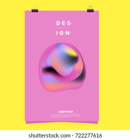 Abstract Liquid color covers set. Fluid shapes composition. Futuristic design posters. Vector layout design template.