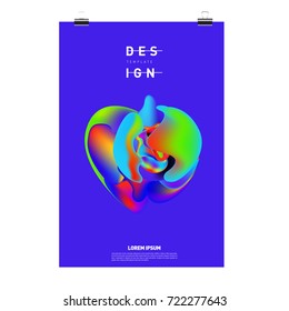 Abstract Liquid color covers set. Fluid shapes composition. Futuristic design posters. Vector layout design template.