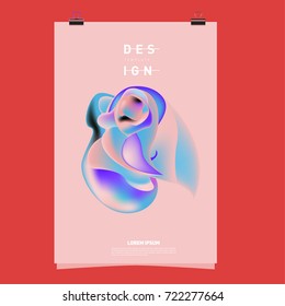 Abstract Liquid color covers set. Fluid shapes composition. Futuristic design posters. Vector layout design template.