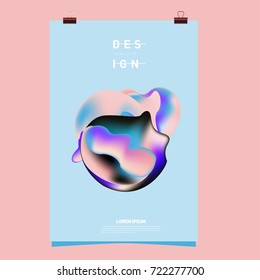 Abstract Liquid color covers set. Fluid shapes composition. Futuristic design posters. Vector layout design template.