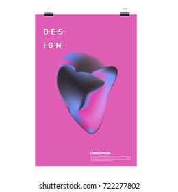 Abstract Liquid color covers set. Fluid shapes composition. Futuristic design posters. Vector layout design template.