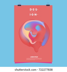 Abstract Liquid color covers set. Fluid shapes composition. Futuristic design posters. Vector layout design template.