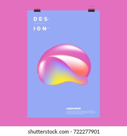 Abstract Liquid color covers set. Fluid shapes composition. Futuristic design posters. Vector layout design template.