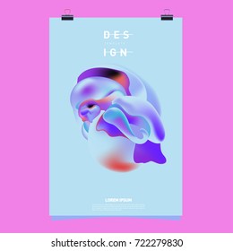 Abstract Liquid color covers set. Fluid shapes composition. Futuristic design posters. Vector layout design template.