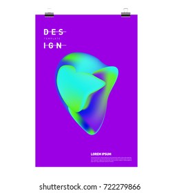Abstract Liquid color covers set. Fluid shapes composition. Futuristic design posters. Vector layout design template.