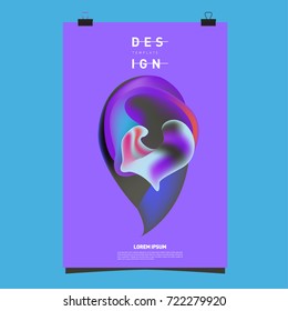 Abstract Liquid color covers set. Fluid shapes composition. Futuristic design posters. Vector layout design template.