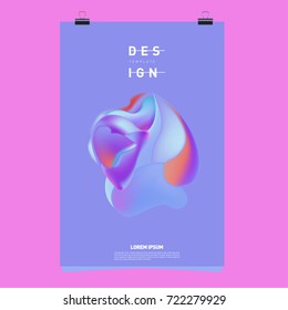 Abstract Liquid color covers set. Fluid shapes composition. Futuristic design posters. Vector layout design template.