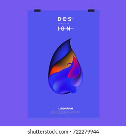 Abstract Liquid color covers set. Fluid shapes composition. Futuristic design posters. Vector layout design template.