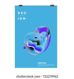 Abstract Liquid color covers set. Fluid shapes composition. Futuristic design posters. Vector layout design template.