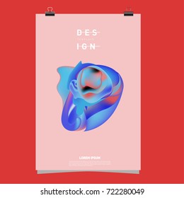 Abstract Liquid color covers set. Fluid shapes composition. Futuristic design posters. Vector layout design template.