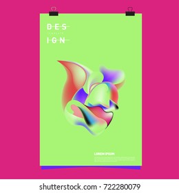 Abstract Liquid color covers set. Fluid shapes composition. Futuristic design posters. Vector layout design template.