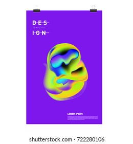 Abstract Liquid color covers set. Fluid shapes composition. Futuristic design posters. Vector layout design template.