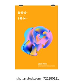 Abstract Liquid color covers set. Fluid shapes composition. Futuristic design posters. Vector layout design template.