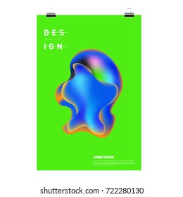 Abstract Liquid color covers set. Fluid shapes composition. Futuristic design posters. Vector layout design template.