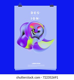 Abstract Liquid color covers set. Fluid shapes composition. Futuristic design posters. Vector layout design template.