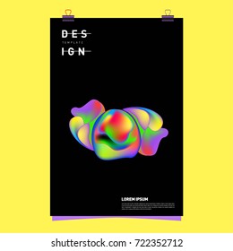 Abstract Liquid color covers set. Fluid shapes composition. Futuristic design posters. Vector layout design template.