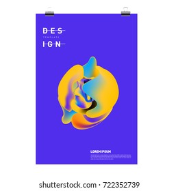 Abstract Liquid color covers set. Fluid shapes composition. Futuristic design posters. Vector layout design template.