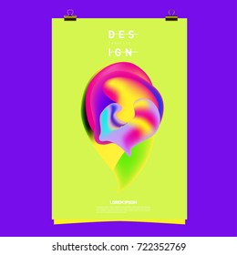 Abstract Liquid color covers set. Fluid shapes composition. Futuristic design posters. Vector layout design template.