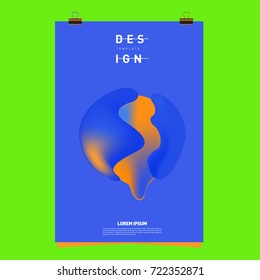 Abstract Liquid color covers set. Fluid shapes composition. Futuristic design posters. Vector layout design template.