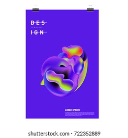 Abstract Liquid color covers set. Fluid shapes composition. Futuristic design posters. Vector layout design template.