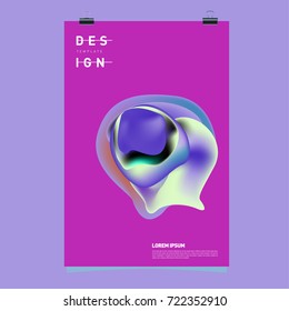 Abstract Liquid color covers set. Fluid shapes composition. Futuristic design posters. Vector layout design template.