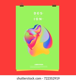 Abstract Liquid color covers set. Fluid shapes composition. Futuristic design posters. Vector layout design template.